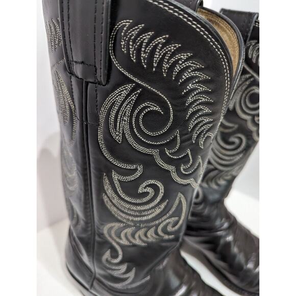 Olathe Vtge Western Boots 10B.Made Olathe Kansas USA Cats Paw Heel Can Be Unisex - Picture 2 of 16